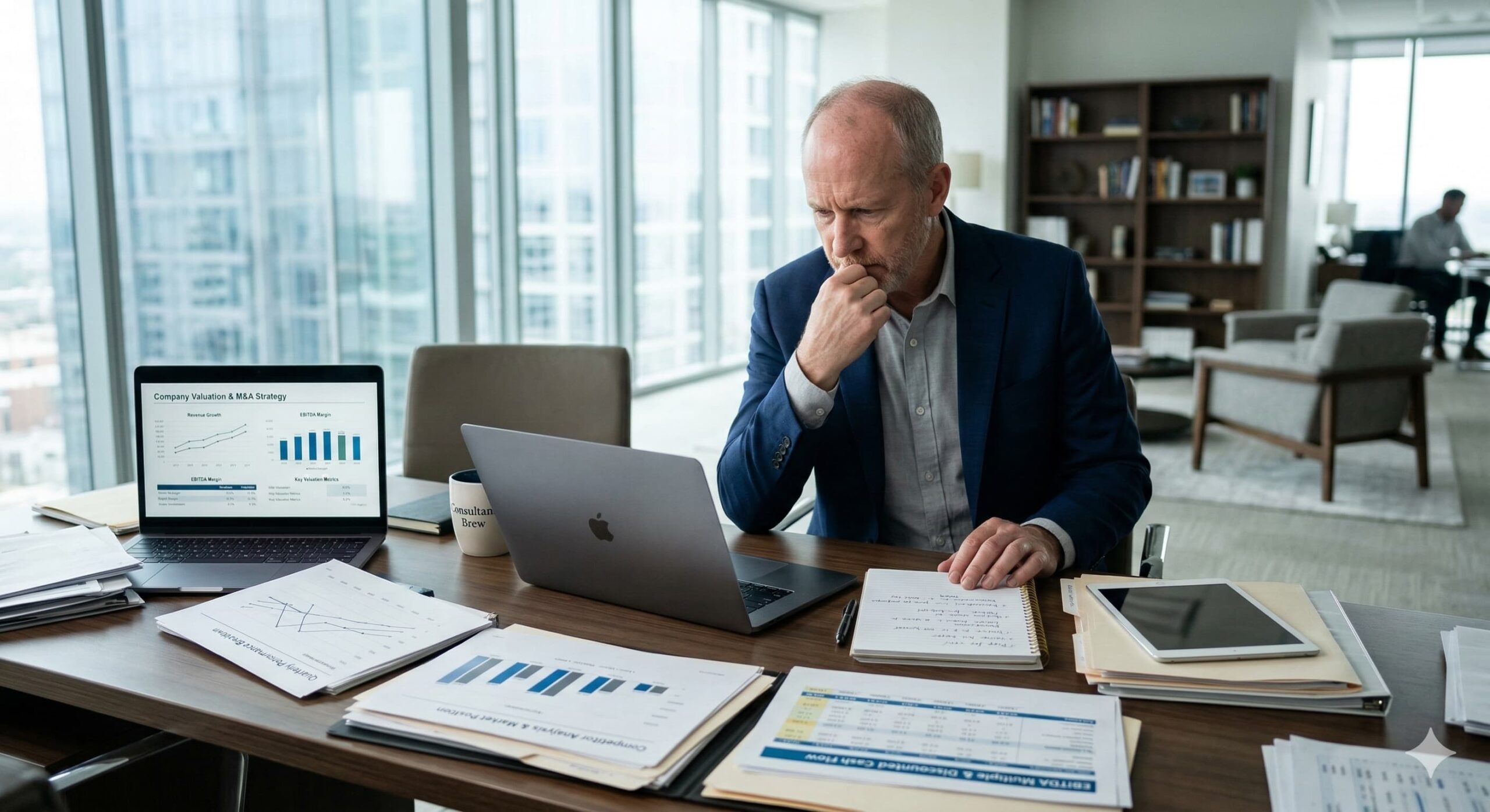 Business valuation consultant meeting with a client in Winnipeg